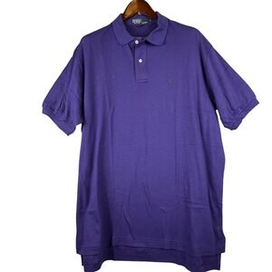 Polo Ralph Lauren Mens XXL VINTAGE Polo Shirt Purple USA Cotton Pony Preppy Golf
